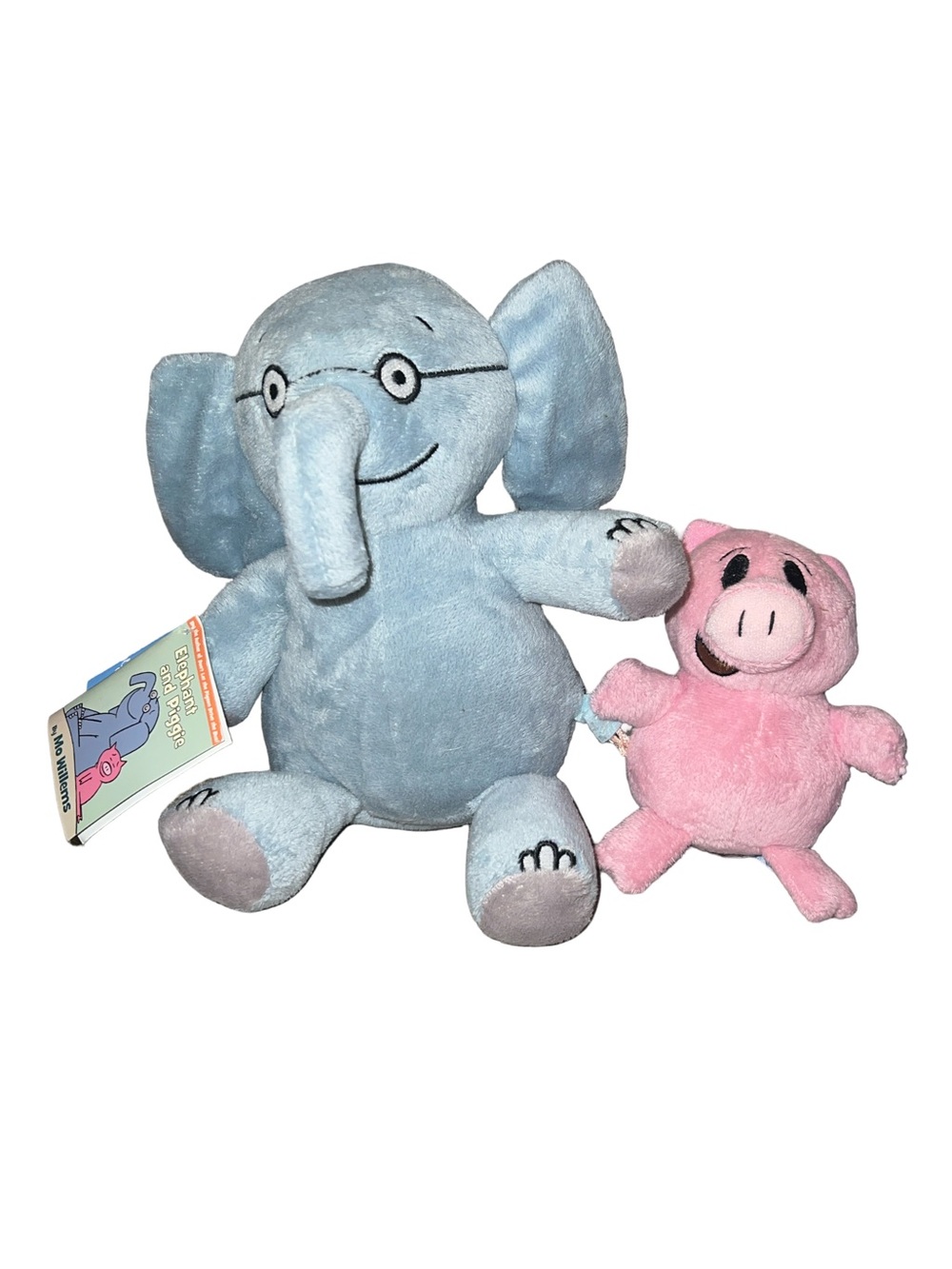 YOTTOY Mo Willems Elephant and Piggie Plush Set Gerald & Piggie with Tags